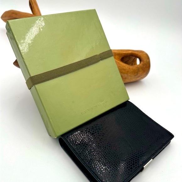 NWT/NEW - Levenger Pocket Jott | Obsidian (Black) Pebbled Leather | Chrome Pen - Picture 10 of 12